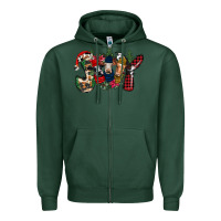 Sports Green joy Christmas cows Zipper Hoodie - CowhideDigitalArt