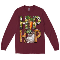Burgundy Hip hop Easter boy Easter Day Long Sleeve Tee - HowdyJamesFarm