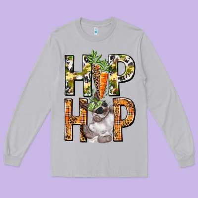 Hip Hop Easter Boy Easter Day Long Sleeve Tee Designed By Howdyjamesfarm