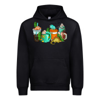 Black dinosaur coffee cups Urban Hoodie - AdoDesignShop