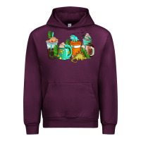 Mauve Wine dinosaur coffee cups Urban Hoodie - AdoDesignShop