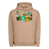 Pigment Burro dinosaur coffee cups Urban Hoodie - AdoDesignShop