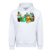 White dinosaur coffee cups Urban Hoodie - AdoDesignShop