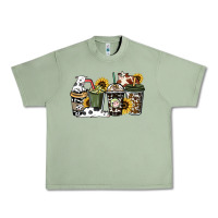Oil Green Cowhide coffee cups Urban Heavy Tee - HowdyJamesFarm