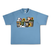 Pebble Blue Cowhide coffee cups Urban Heavy Tee - HowdyJamesFarm