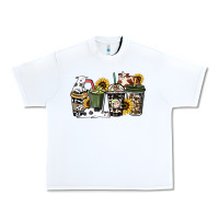White Cowhide coffee cups Urban Heavy Tee - HowdyJamesFarm