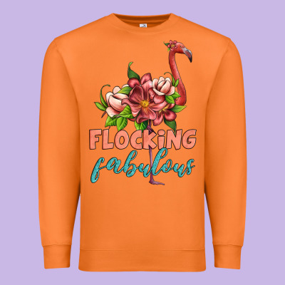 Flamingo Flocking Fabulous Premium Sweatshirt Designed By Artiststas