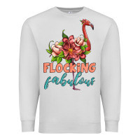 Dove Grey flamingo flocking fabulous Premium Sweatshirt - Artiststas