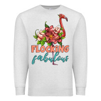 Oatmeal Heather flamingo flocking fabulous Premium Sweatshirt - Artiststas