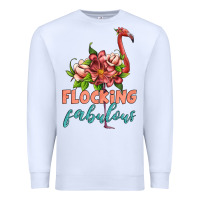 White flamingo flocking fabulous Premium Sweatshirt - Artiststas