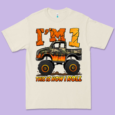 I'm One This Is How I Roll Monster Truck Birthday Premium Tee Designed By Jasminsmagicworld