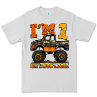 Dove Grey i'm one this is how i roll monster truck birthday Premium Tee - Jasminsmagicworld