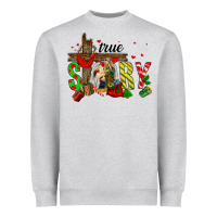 Heather Grey True Story Holy Family Heavyweight Sweatshirt - FaDigitalArtStudio
