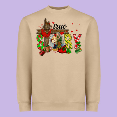 True Story Holy Family Heavyweight Sweatshirt Designed By Fadigitalartstudio