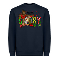 Navy True Story Holy Family Heavyweight Sweatshirt - FaDigitalArtStudio