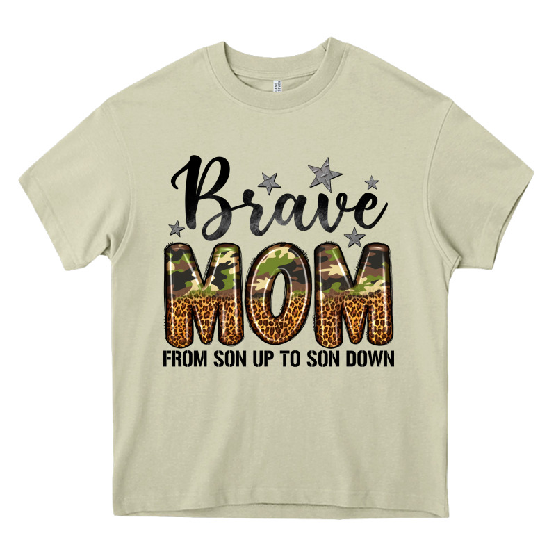 Brave Mom From Son Up To Son Down Heavy Core Tee by LillyAllenDesigns | Teevron