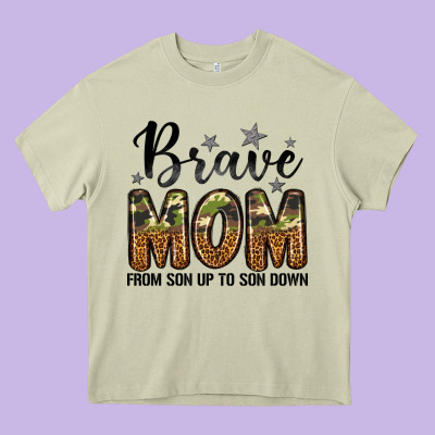 Brave Mom From Son Up To Son Down Heavy Core Tee Designed By Lillyallendesigns
