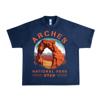 Navy Cool Arches National Park Utah Urban Heavy Tee - minhPixels