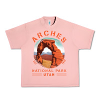 Salmon Cool Arches National Park Utah Urban Heavy Tee - minhPixels