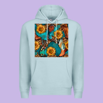 Western Cowboy Boot Seamless Pattern Premium Hoodie Designed By Bundleandbundleshop