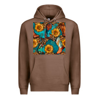 Chestnut western cowboy boot seamless pattern Premium Hoodie - BundleAndBundleShop