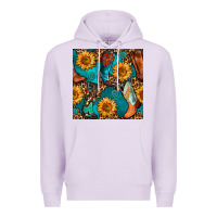 Lilac western cowboy boot seamless pattern Premium Hoodie - BundleAndBundleShop