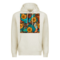 Oatmeal Heather western cowboy boot seamless pattern Premium Hoodie - BundleAndBundleShop