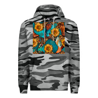 Slate Camo western cowboy boot seamless pattern Premium Hoodie - BundleAndBundleShop