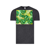 Vintage Black monstera leaf Vintage Tee - TumblerDesignByShophia