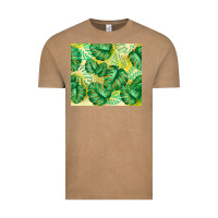 Vintage Coffee monstera leaf Vintage Tee - TumblerDesignByShophia