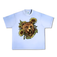 Grape Ice Bear head sunflower Urban Heavy Tee - HowdyJamesFarm