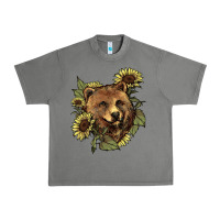 Tornado Bear head sunflower Urban Heavy Tee - HowdyJamesFarm