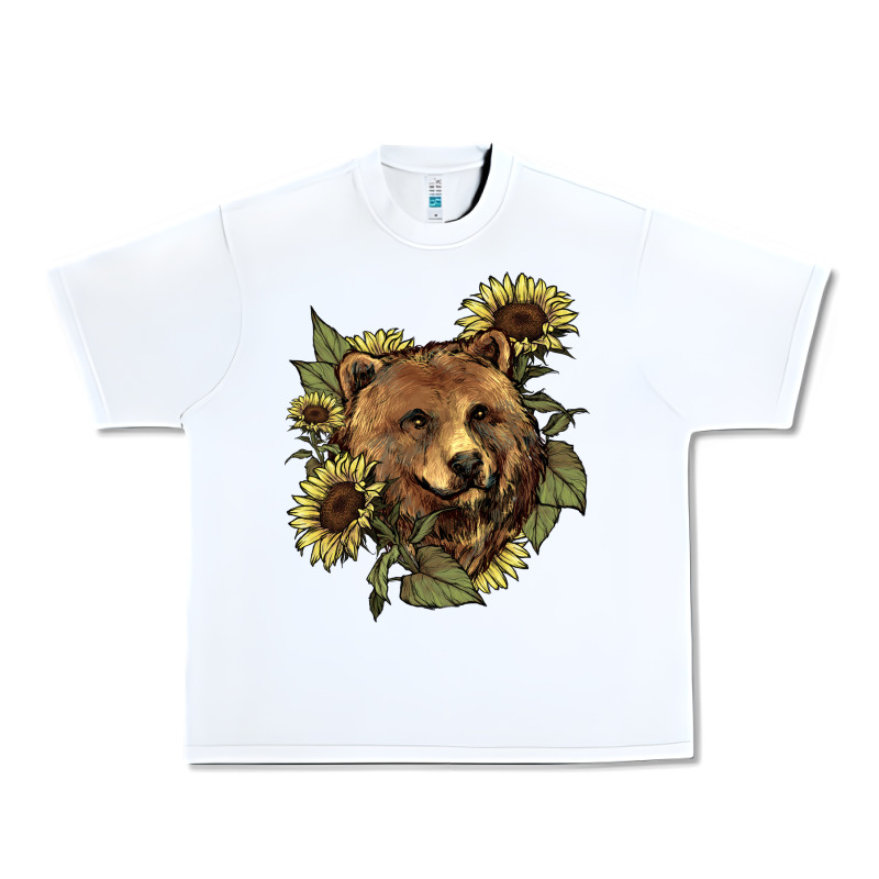 Bear Head Sunflower Urban Heavy Tee by HowdyJamesFarm | Teevron