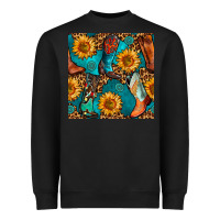 Black western cowboy boot seamless pattern Heavyweight Sweatshirt - BundleAndBundleShop