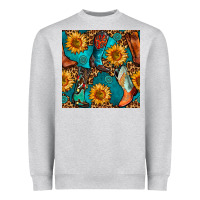 Heather Grey western cowboy boot seamless pattern Heavyweight Sweatshirt - BundleAndBundleShop