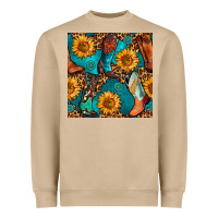 Mushroom western cowboy boot seamless pattern Heavyweight Sweatshirt - BundleAndBundleShop