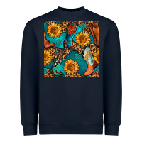 Navy western cowboy boot seamless pattern Heavyweight Sweatshirt - BundleAndBundleShop