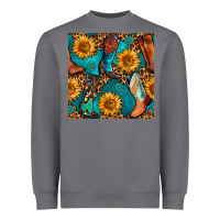 Storm western cowboy boot seamless pattern Heavyweight Sweatshirt - BundleAndBundleShop