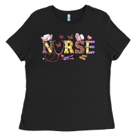Black Easter Nurse Ladies Tee - RanaPortraitStore
