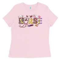 Bubblegum Pink Easter Nurse Ladies Tee - RanaPortraitStore