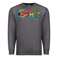 Charcoal Heather hello summer Premium Sweatshirt - Artiststas