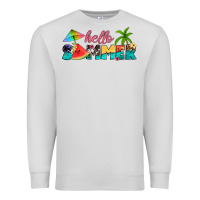 Dove Grey hello summer Premium Sweatshirt - Artiststas