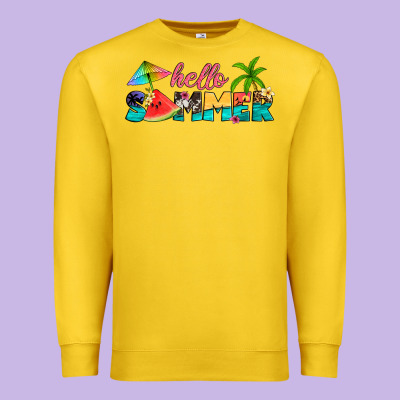 Hello Summer Premium Sweatshirt Designed By Artiststas