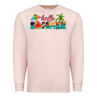 Pale Pink hello summer Premium Sweatshirt - Artiststas