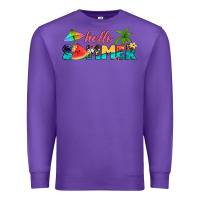 Purple hello summer Premium Sweatshirt - Artiststas
