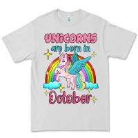 Dove Grey unicorns are born in october Premium Tee - Jasminsmagicworld