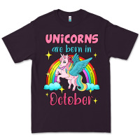Plum unicorns are born in october Premium Tee - Jasminsmagicworld