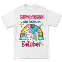 White unicorns are born in october Premium Tee - Jasminsmagicworld