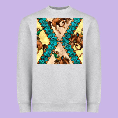 Native American Aztec Seamless Pattern 6 Heavyweight Sweatshirt Designed By Bundleandbundleshop