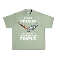 Oil Green Funny Cigar Accessories Gift Set Cigar Lover Smokers Party Urban Heavy Tee - minhPixels